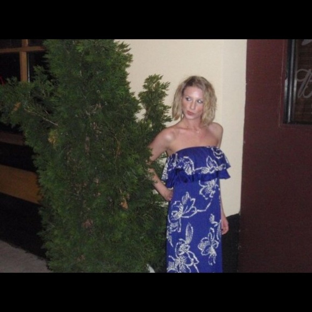 Floral Flounce Maxi Dress